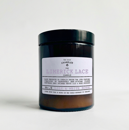 The Limerick Lace Candle from the Irish Chandler