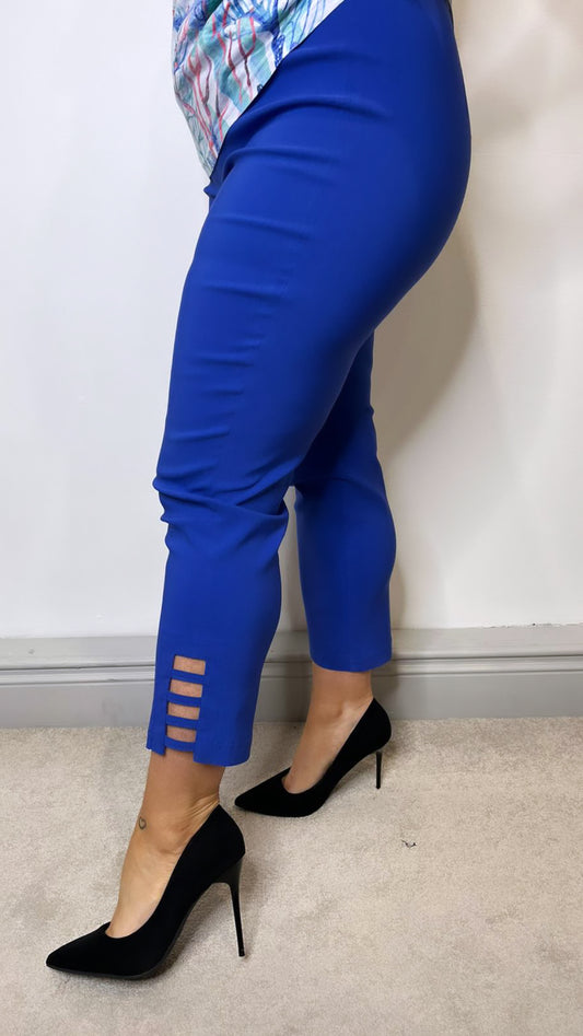 Robell Lena Royal Blue Trousers with Ladder Detail
