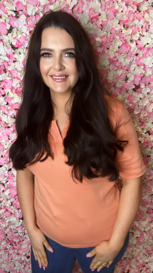 Sunday Orange Basic Cotton T-Shirt